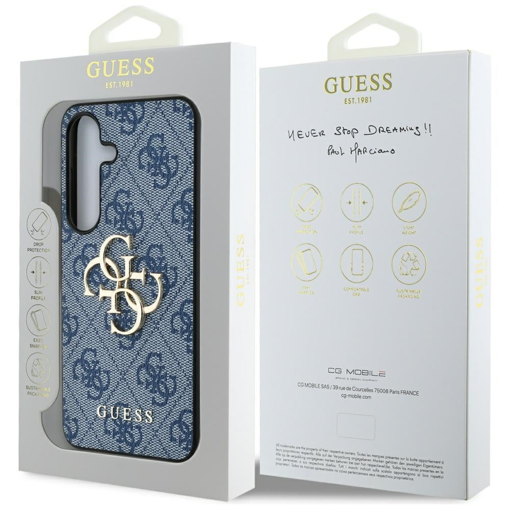 Suojakotelo Samsung Galaxy S25 S931:lle, Guess, 4G Big Logo, Sininen