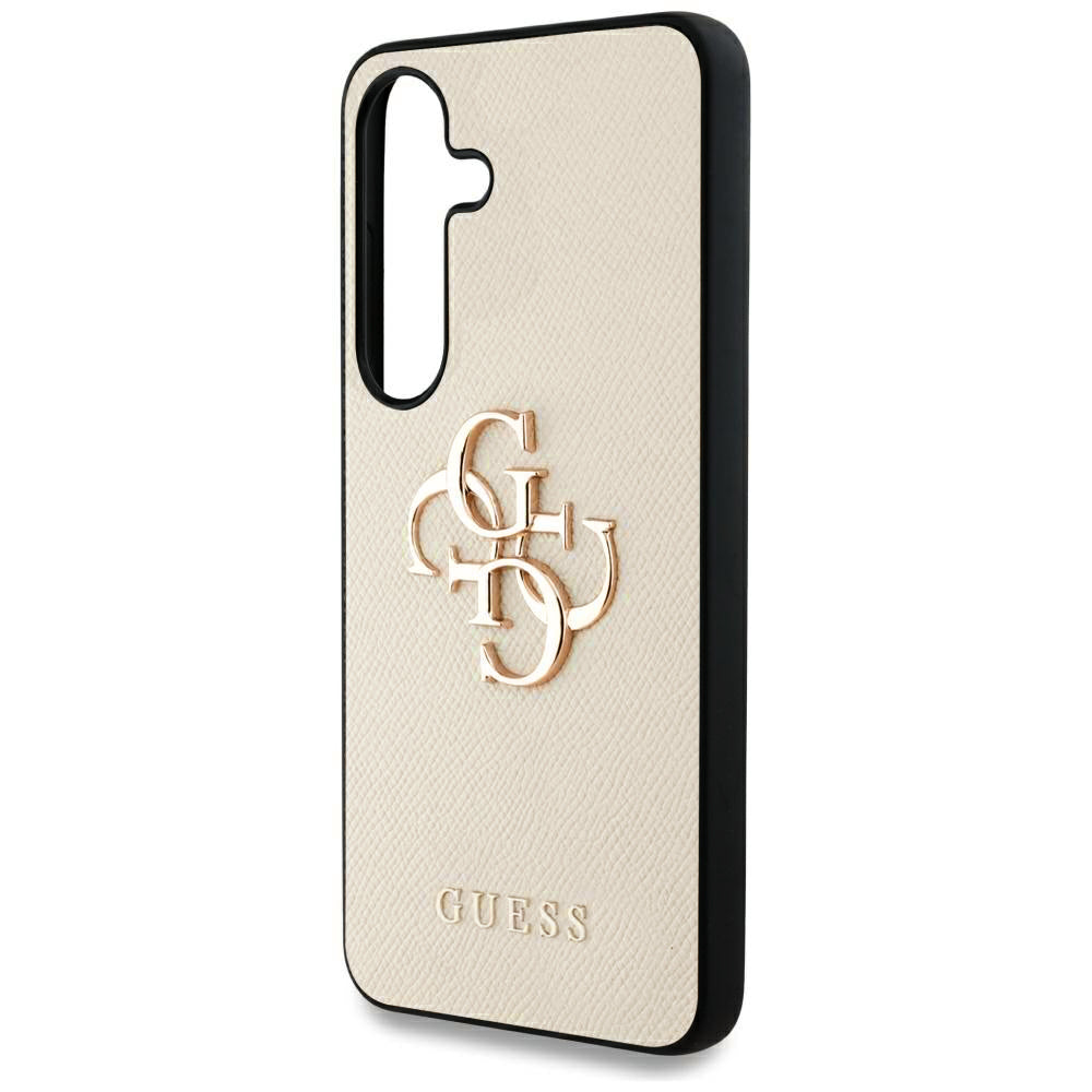 Suojakotelo Samsung Galaxy S25 S931:lle, Guess, 4G Grained Big and Classic Logo, Beige