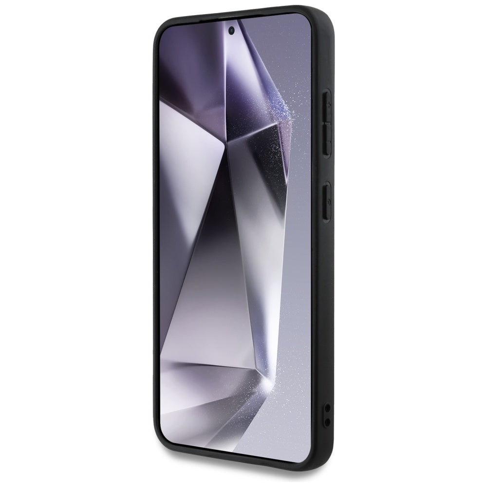 Kotelo Samsung Galaxy S25 S931:lle, Guess, Grained Hot Stamp 4G Triangle, Pinkki