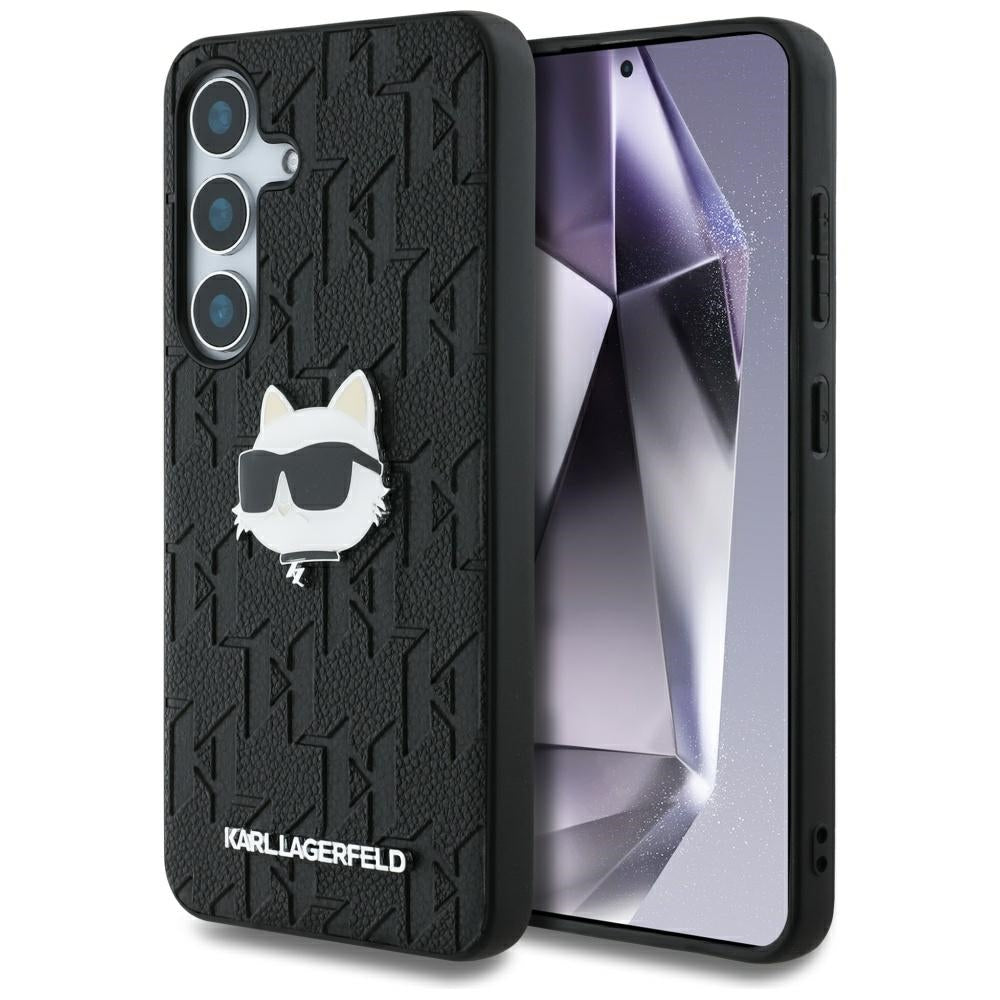 Kotelo Samsung Galaxy S25 S931:lle, Karl Lagerfeld, Monogram Choupette's Head, Musta