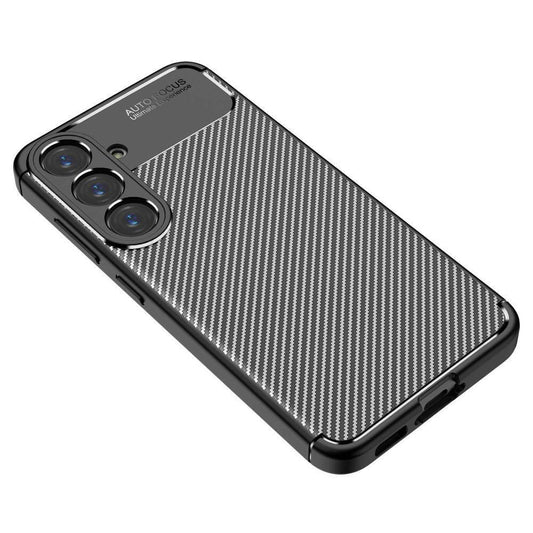 Kuori Samsung Galaxy S25 S931:lle, Techsuit, Hiilikuitu, Musta