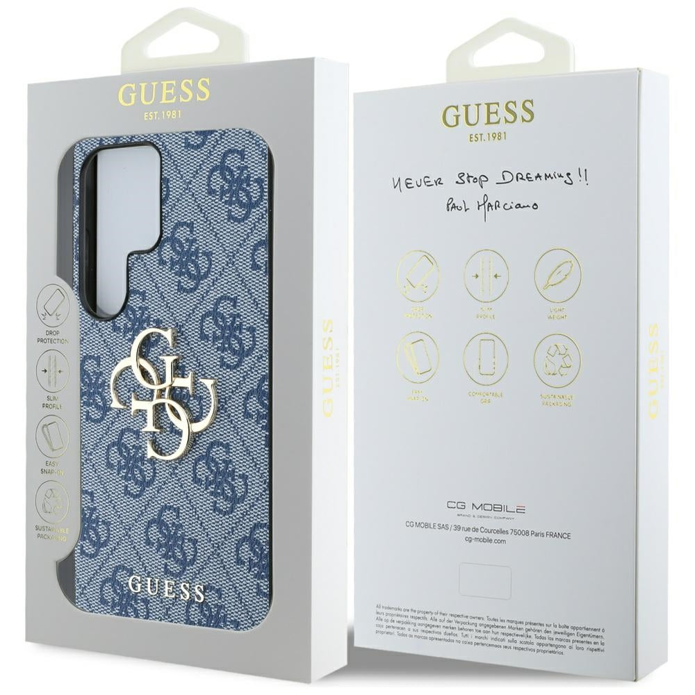 Suojakotelo Samsung Galaxy S25 Ultra S938:lle, Guess, 4G Big Logo, Sininen