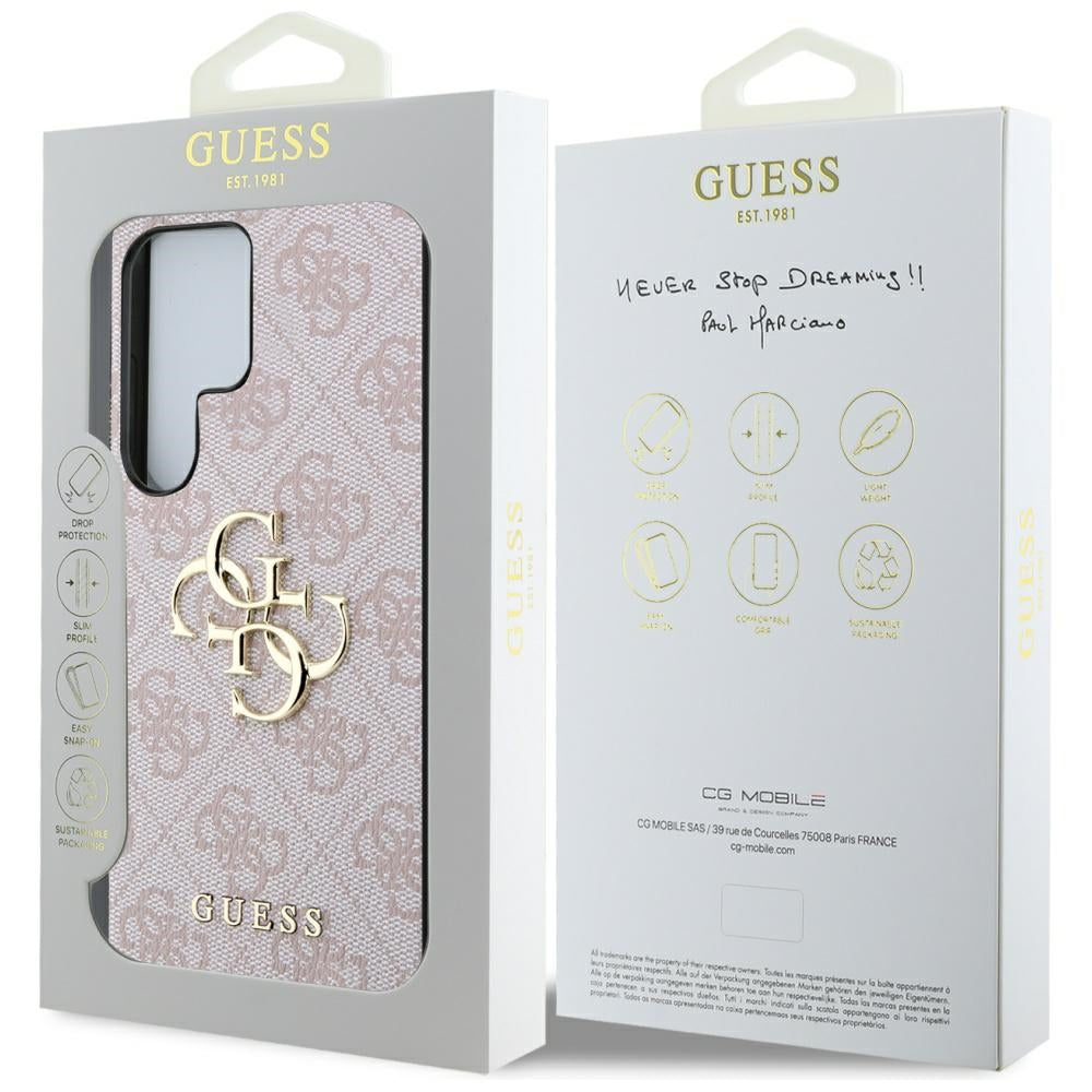 Suojakotelo Samsung Galaxy S25 Ultra S938:lle, Guess, 4G Big Logo, Pinkki