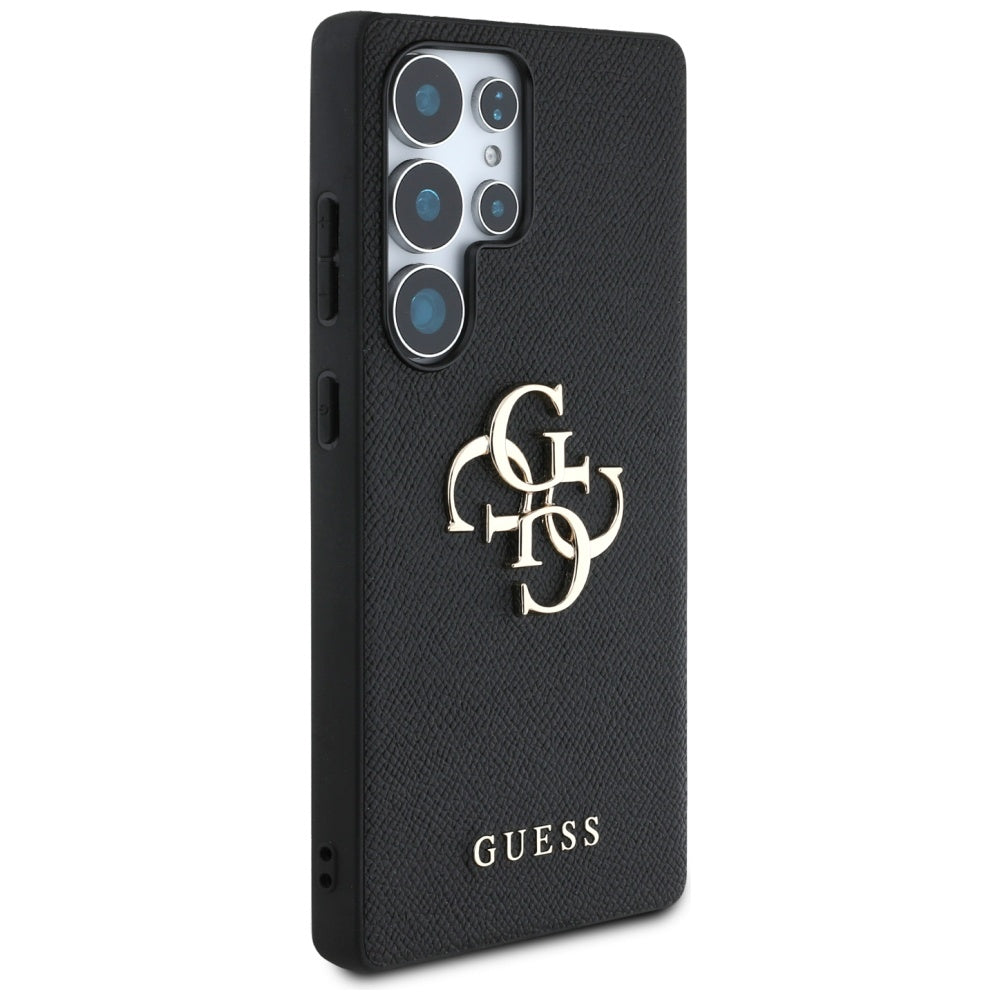 Suojakotelo Samsung Galaxy S25 Ultra S938:lle, Guess, 4G Grained Big and Classic Logo, Musta