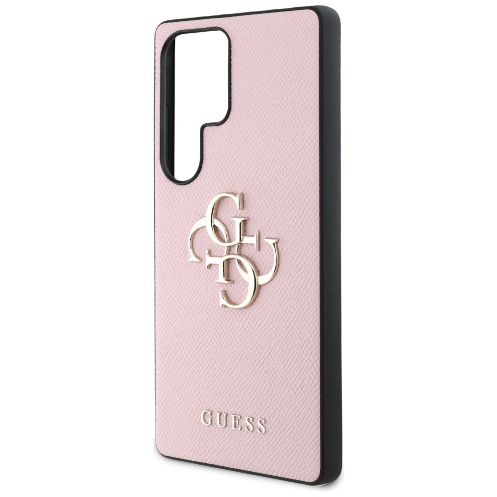 Suojakotelo Samsung Galaxy S25 Ultra S938:lle, Guess, 4G Grained Big and Classic Logo, Pinkki