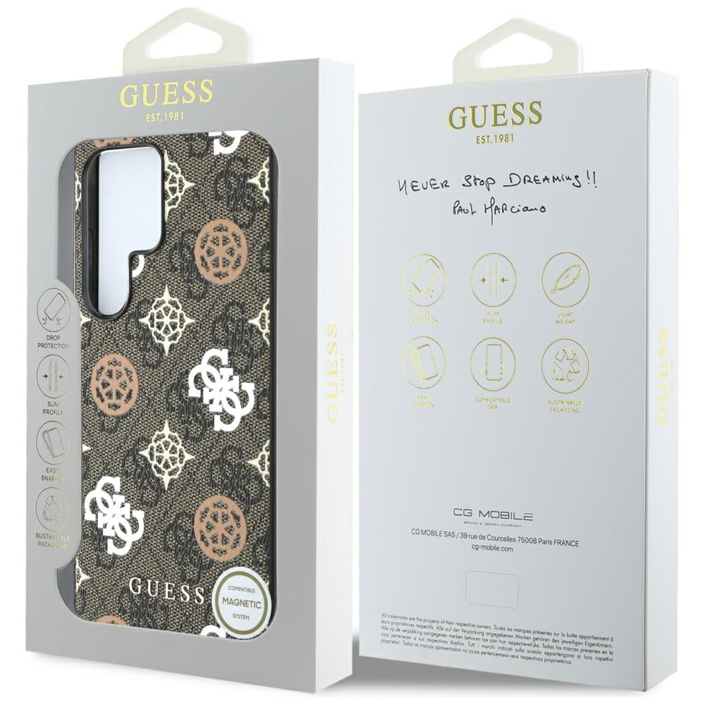 Suojakotelo Samsung Galaxy S25 Ultra S938, Guess, 4G Peony, Ruskea