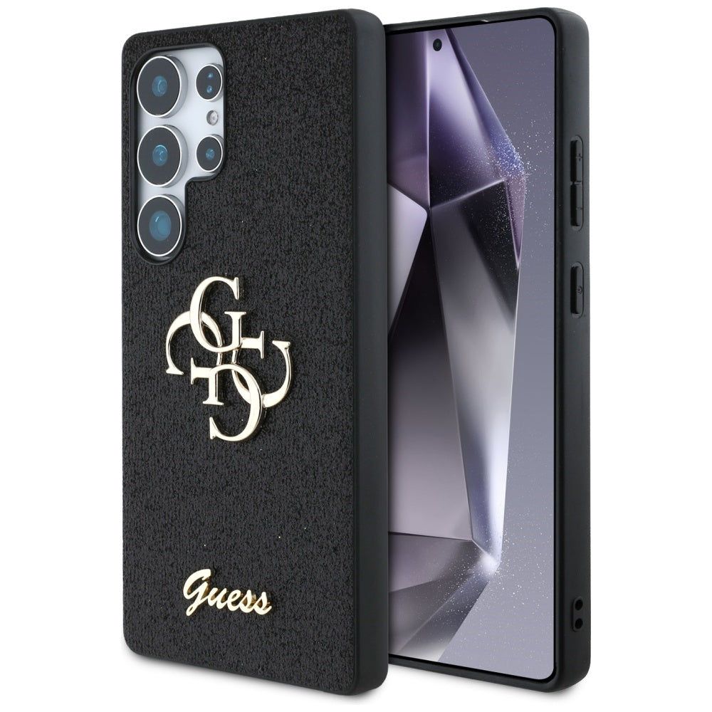Suojakotelo Samsung Galaxy S25 Ultra S938:lle, Guess, Glitter Big 4G Script, Musta