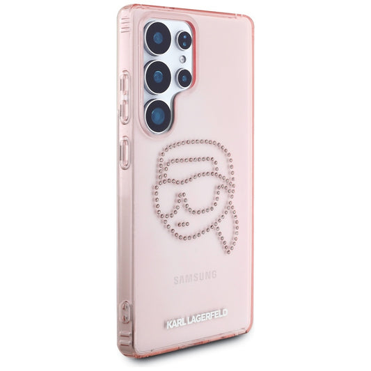 Kotelo Samsung Galaxy S25 Ultra S938:lle, Karl Lagerfeld, IML Luxury Karl's Head, Pinkki