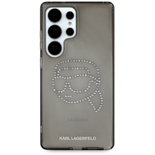 Kotelo Samsung Galaxy S25 Ultra S938:lle, Karl Lagerfeld, IML Rhinestones Karl's Head, Musta