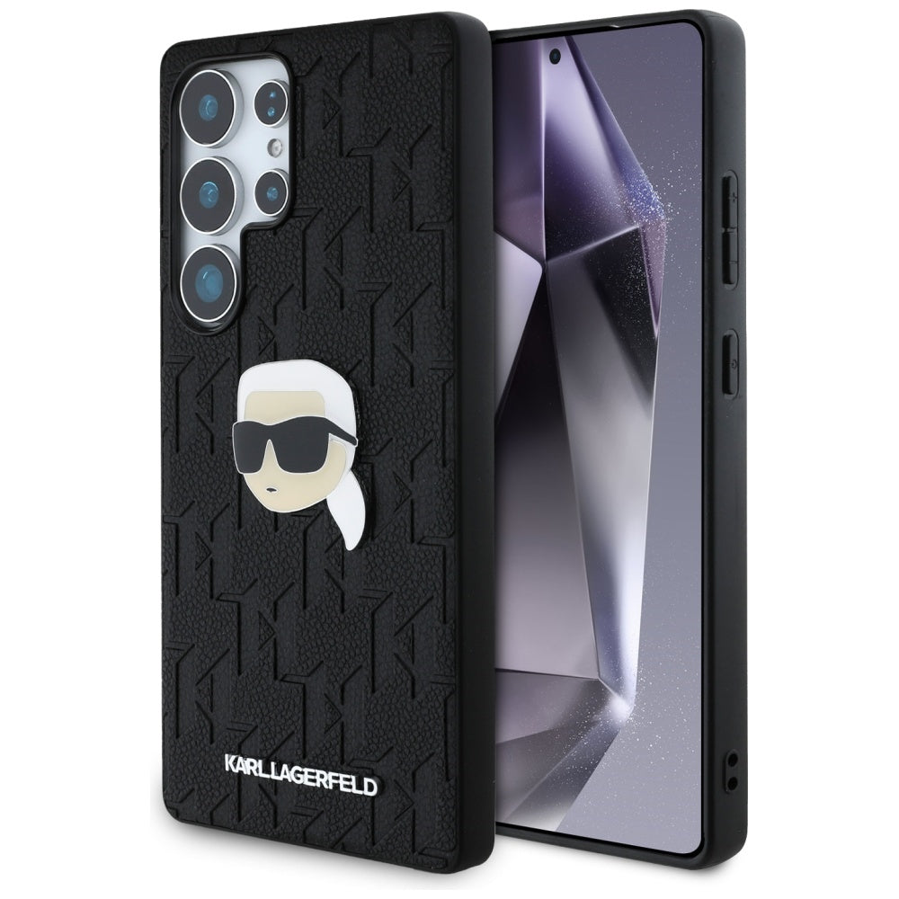 Kotelo Samsung Galaxy S25 Ultra S938:lle, Karl Lagerfeld, Monogram Karl's Head, Musta