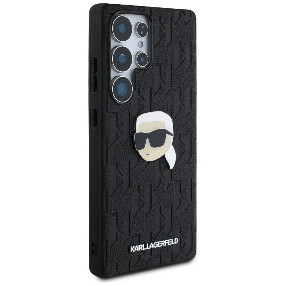 Kotelo Samsung Galaxy S25 Ultra S938:lle, Karl Lagerfeld, Monogram Karl's Head, Musta