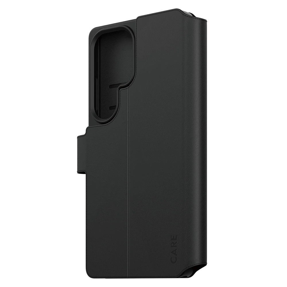 Suojakotelo Samsung Galaxy S25 Ultra S938:lle, PanzerGlass, Care Feature Kickstand Wallet, Musta