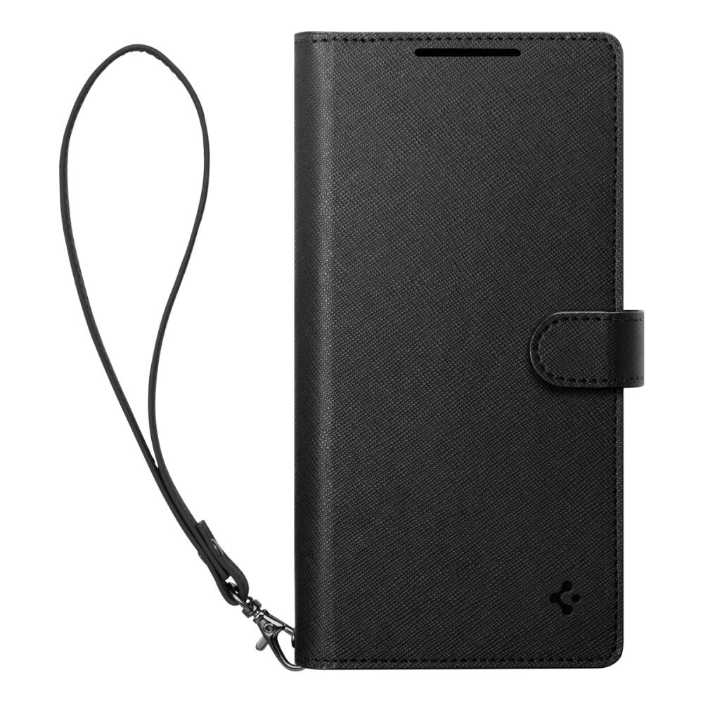 Kotelo Samsung Galaxy S25 Ultra S938:lle, Spigen, Wallet S, Musta ACS09124