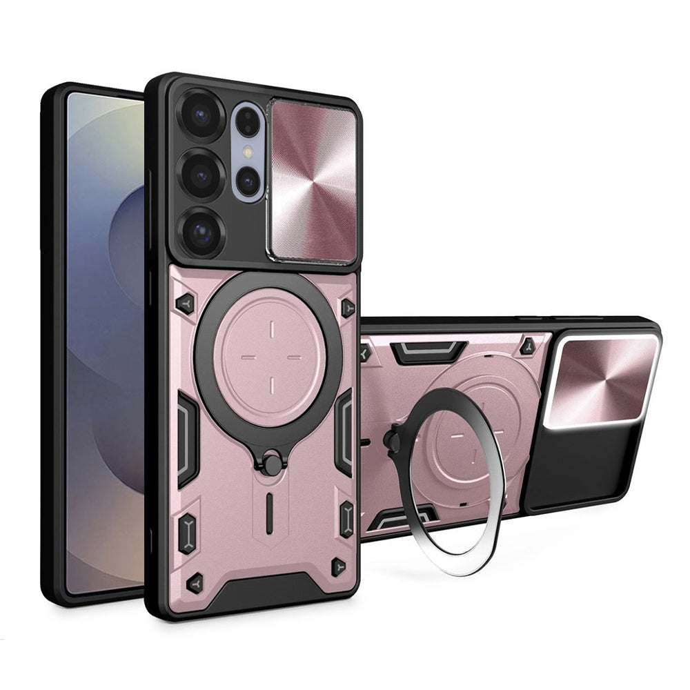 Kuori Samsung Galaxy S25 Ultra S938:lle, Techsuit, CamGuard Pro, vaaleanpunakultainen