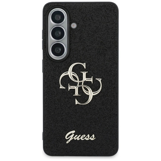 Suojakotelo Samsung Galaxy S26 S942:lle, Guess, Fixed Glitter Big 4G Metal Frame, Musta