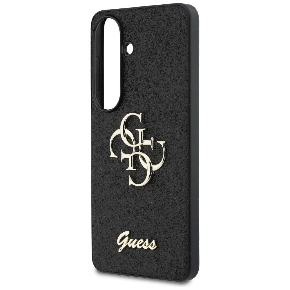 Suojakotelo Samsung Galaxy S26 S942:lle, Guess, Fixed Glitter Big 4G Metal Frame, Musta