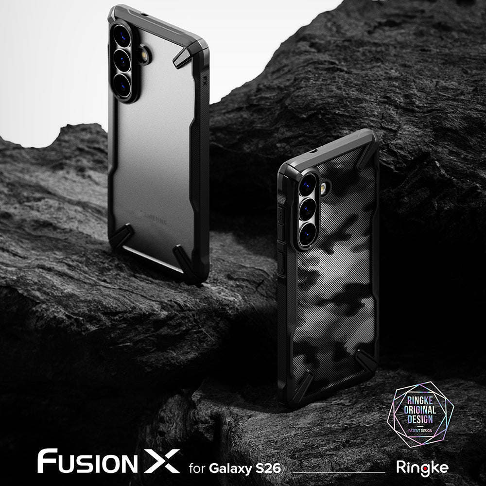 Kotelo Samsung Galaxy S26 Plus S947:lle, Ringke, Fusion X, Musta
