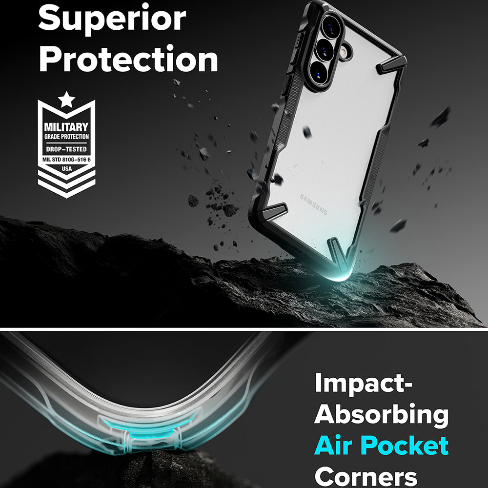 Kotelo Samsung Galaxy S26 Plus S947:lle, Ringke, Fusion X, Musta