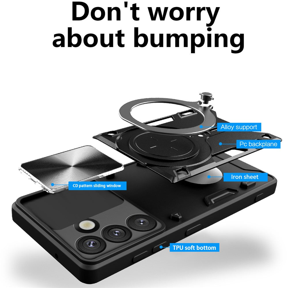 Kotelo Samsung Galaxy S26 Plus:lle, Techsuit, CamGuard Pro, Kultainen Vaaleanpunainen