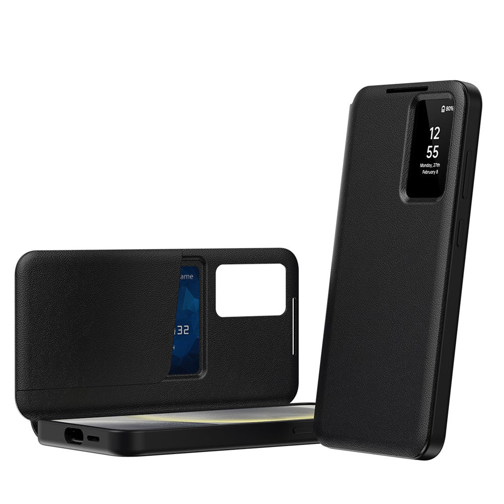 Kotelo Samsung Galaxy S26 Plus S947:lle, Techsuit, SmartView, Musta