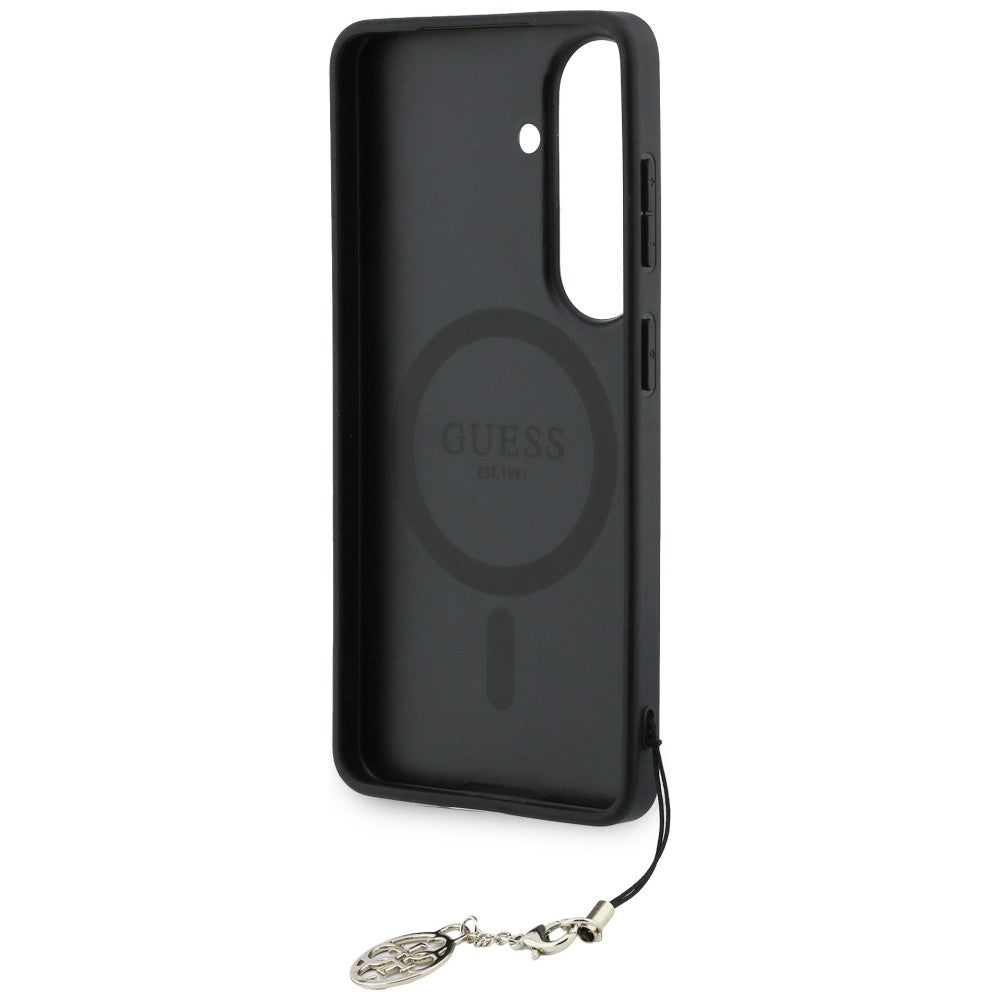 Suojakotelo Samsung Galaxy S26 S942:lle, Guess, 4G Classic Logo Charm, Musta
