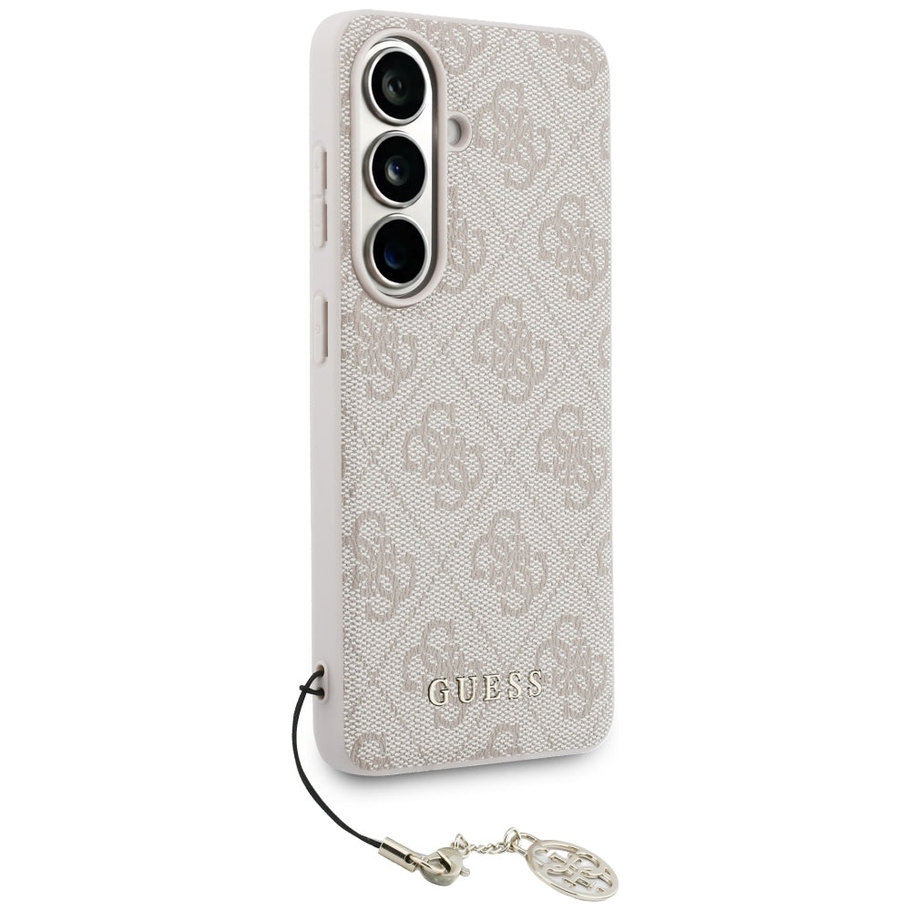 Suojakotelo Samsung Galaxy S26 S942:lle, Guess, 4G Classic Logo Charm, Pinkki