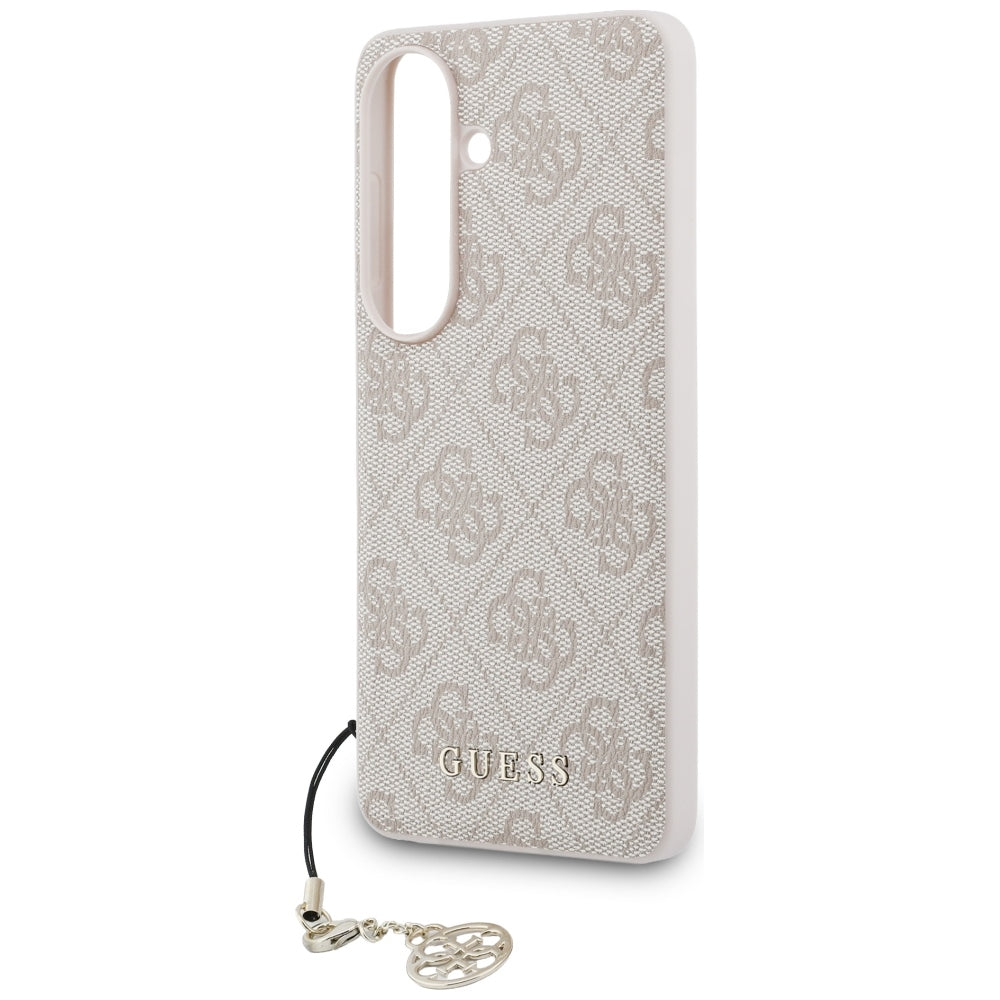 Suojakotelo Samsung Galaxy S26 S942:lle, Guess, 4G Classic Logo Charm, Pinkki