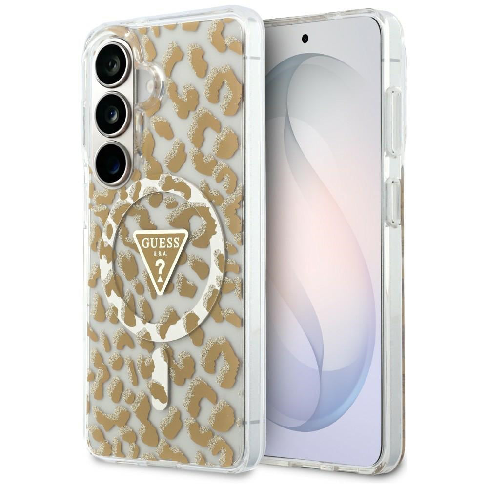 MagSafe-kotelo Samsung Galaxy S26 S942:lle, Guess, IML Leopard -kuosi, Ruskea