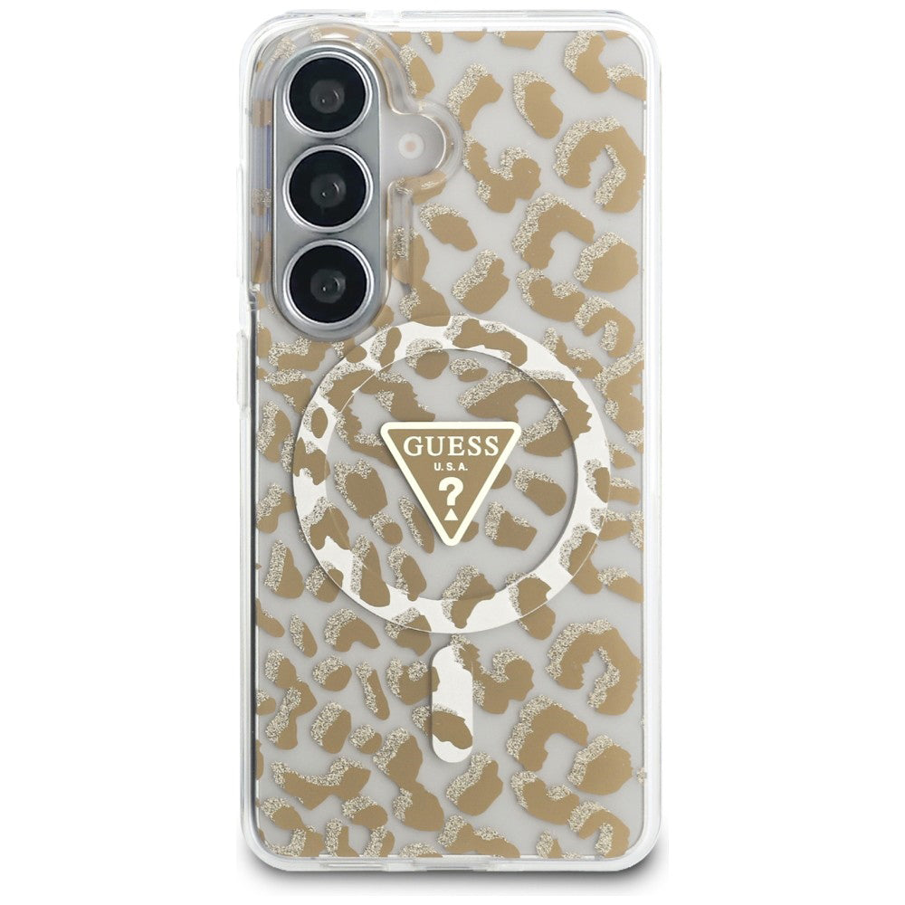 MagSafe-kotelo Samsung Galaxy S26 S942:lle, Guess, IML Leopard -kuosi, Ruskea