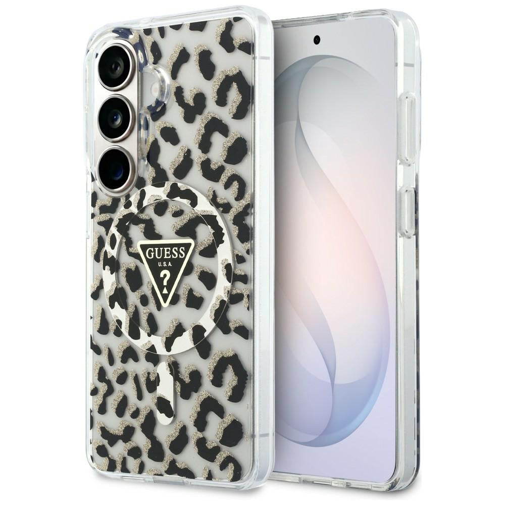MagSafe-kotelo Samsung Galaxy S26 S942:lle, Guess, IML Leopard -kuosi, Musta