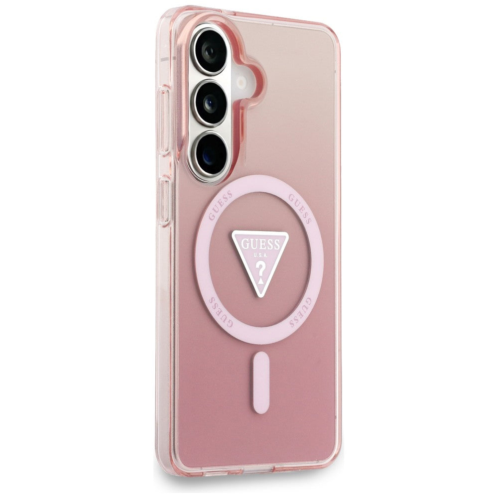 MagSafe-kotelo Samsung Galaxy S26 S942:lle, Guess, IML Gradient Triangle Logo, Pinkki
