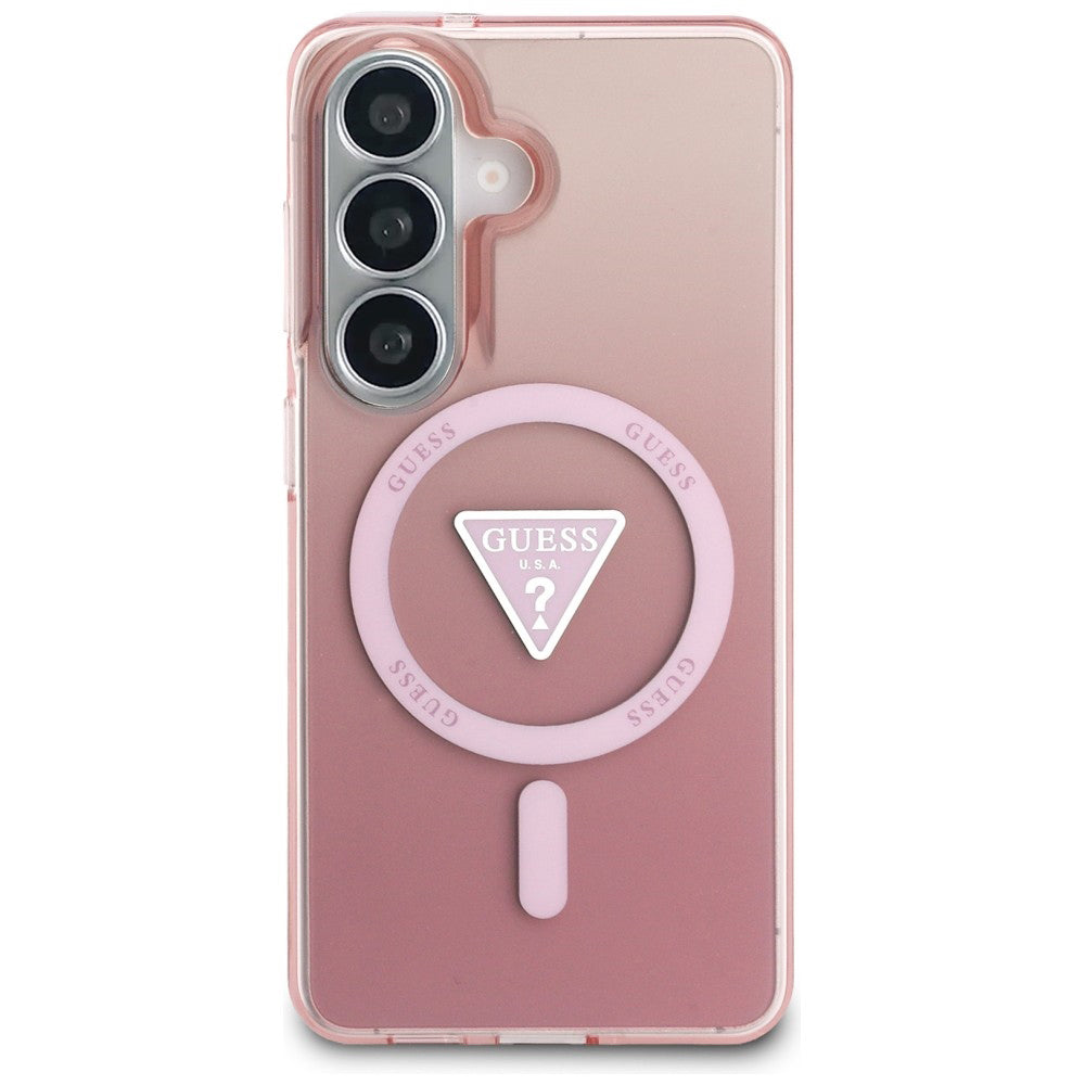 MagSafe-kotelo Samsung Galaxy S26 S942:lle, Guess, IML Gradient Triangle Logo, Pinkki