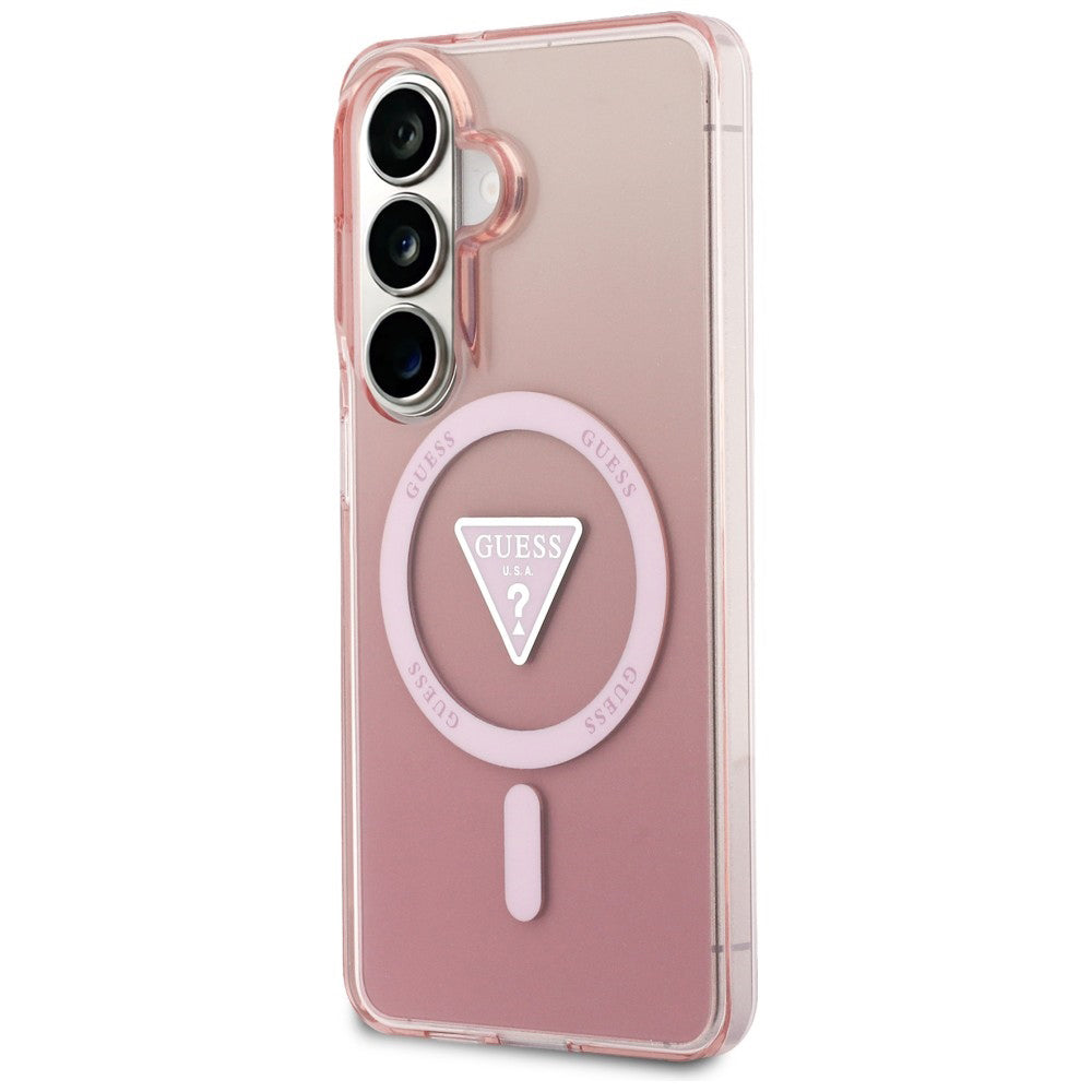 MagSafe-kotelo Samsung Galaxy S26 S942:lle, Guess, IML Gradient Triangle Logo, Pinkki