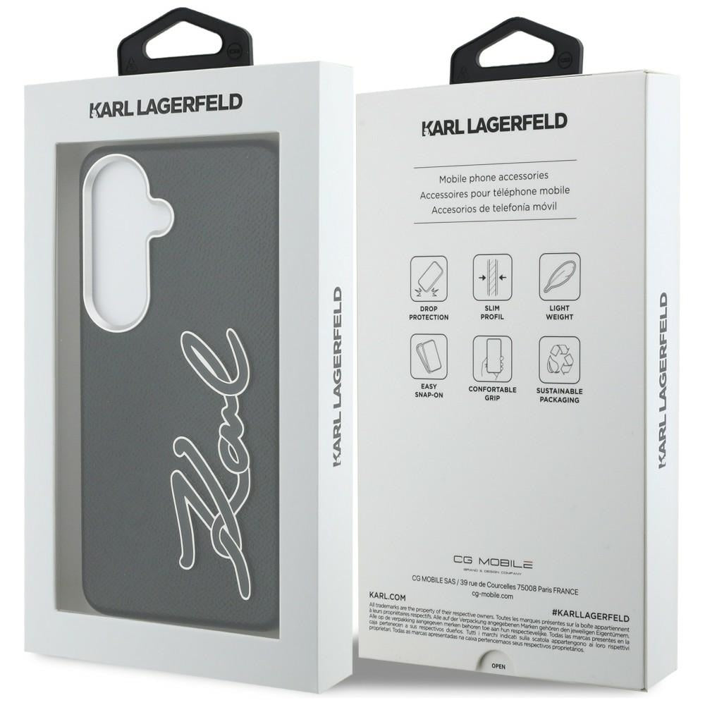 Kotelo Samsung Galaxy S26 S942:lle, Karl Lagerfeld, Signature Resin Logo, Musta