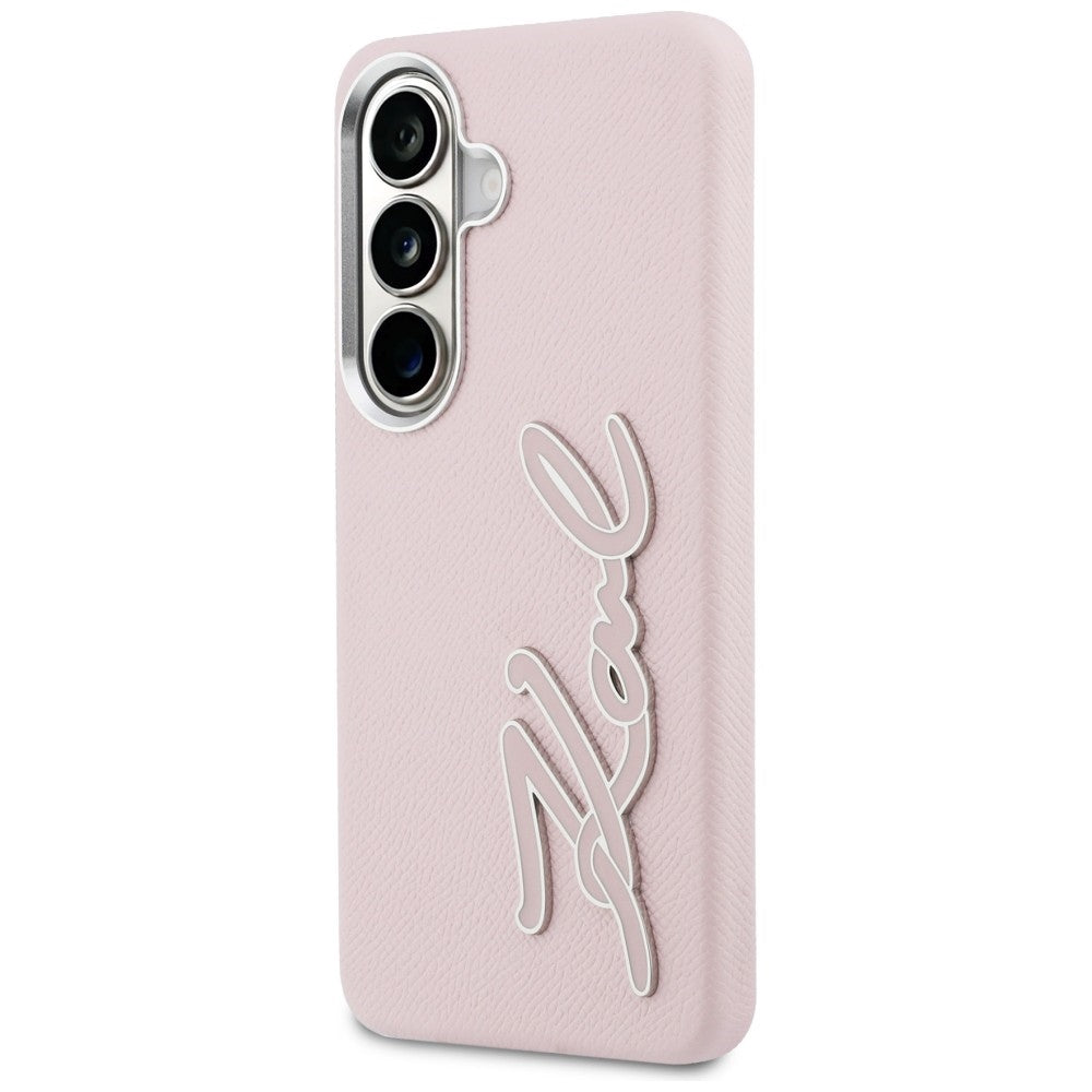 Kotelo Samsung Galaxy S26 S942:lle, Karl Lagerfeld, Signature Resin Logo, Pinkki