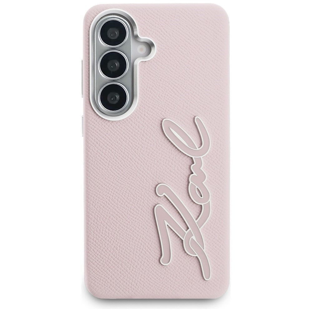Kotelo Samsung Galaxy S26 S942:lle, Karl Lagerfeld, Signature Resin Logo, Pinkki