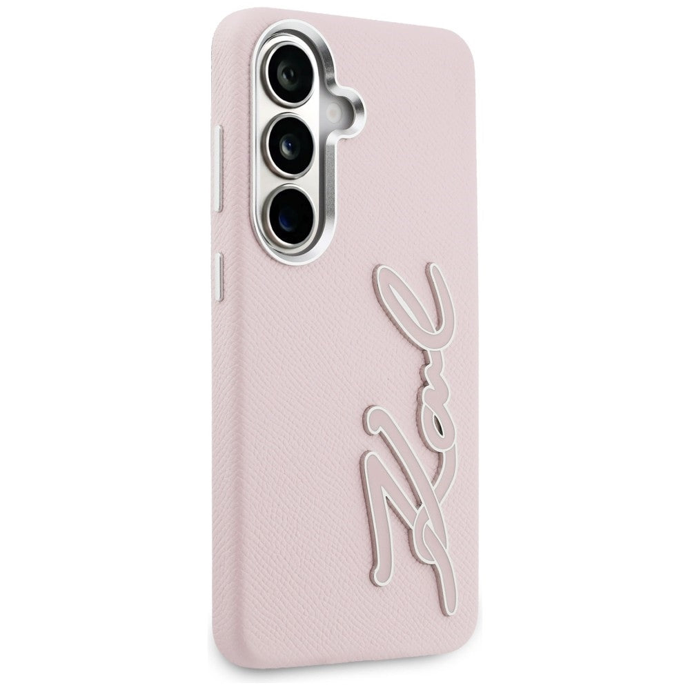 Kotelo Samsung Galaxy S26 S942:lle, Karl Lagerfeld, Signature Resin Logo, Pinkki