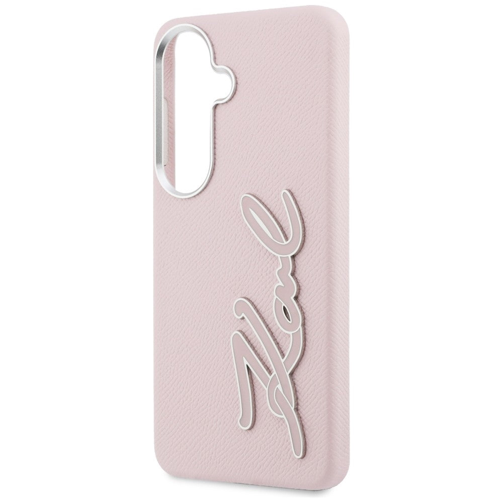 Kotelo Samsung Galaxy S26 S942:lle, Karl Lagerfeld, Signature Resin Logo, Pinkki