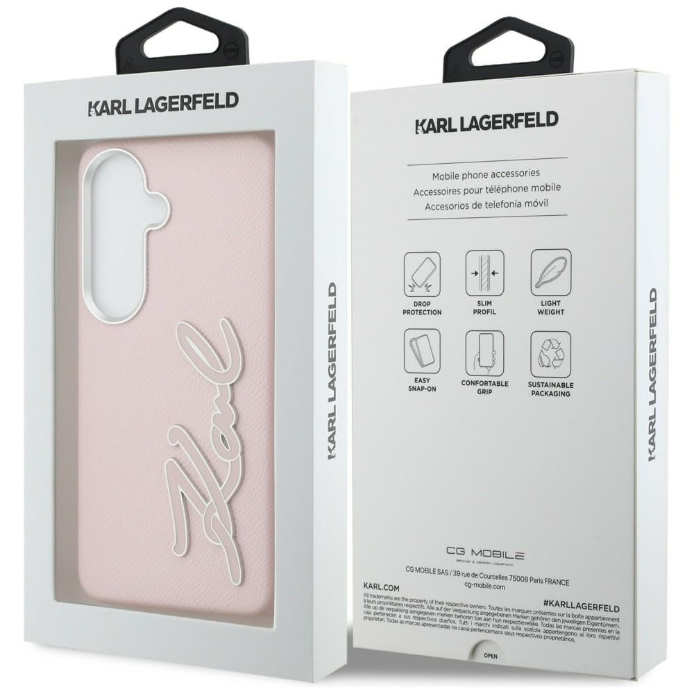 Kotelo Samsung Galaxy S26 S942:lle, Karl Lagerfeld, Signature Resin Logo, Pinkki