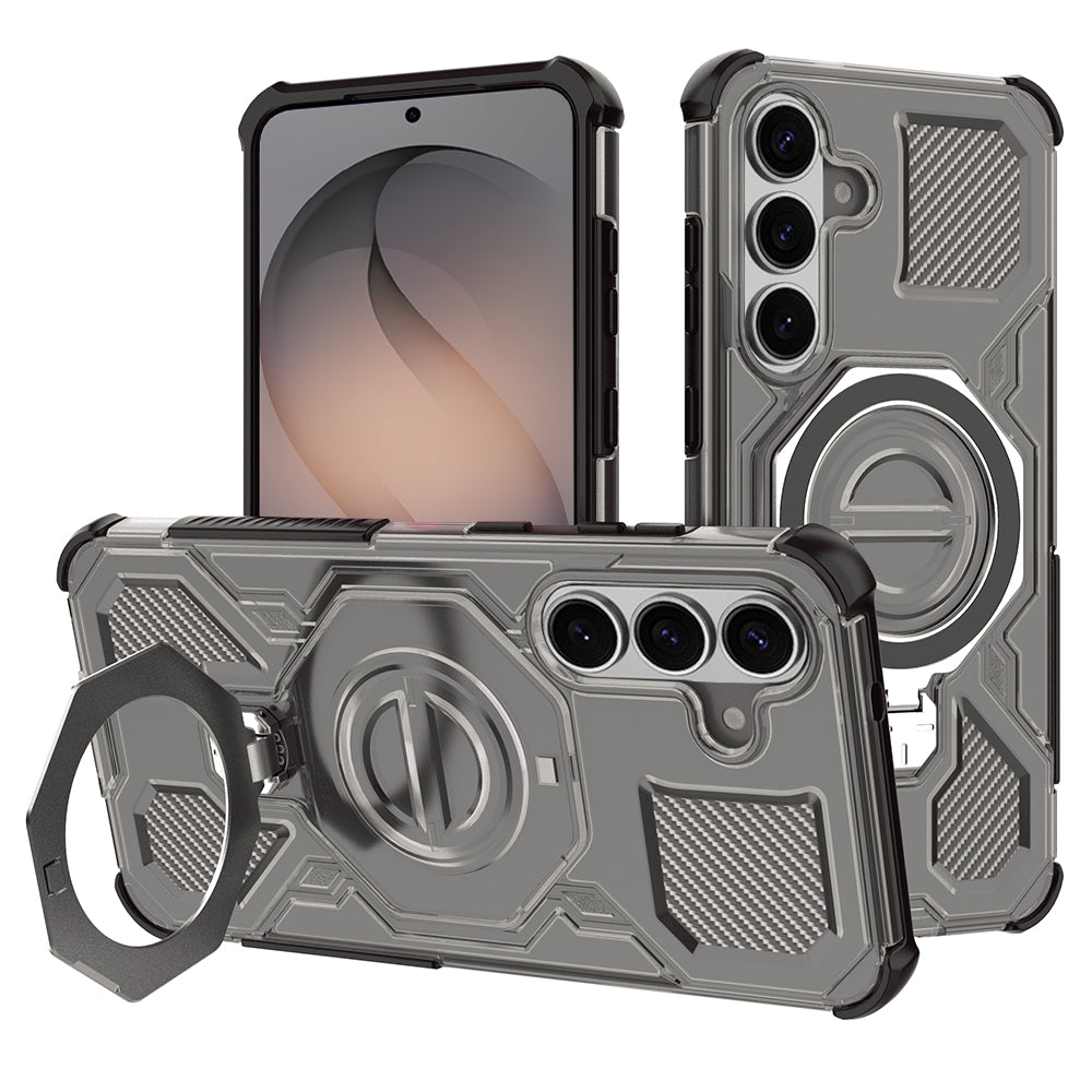 Suojakotelo Samsung Galaxy S26 S942:lle, Techsuit, Carbon Shield Pro, Savunharmaa