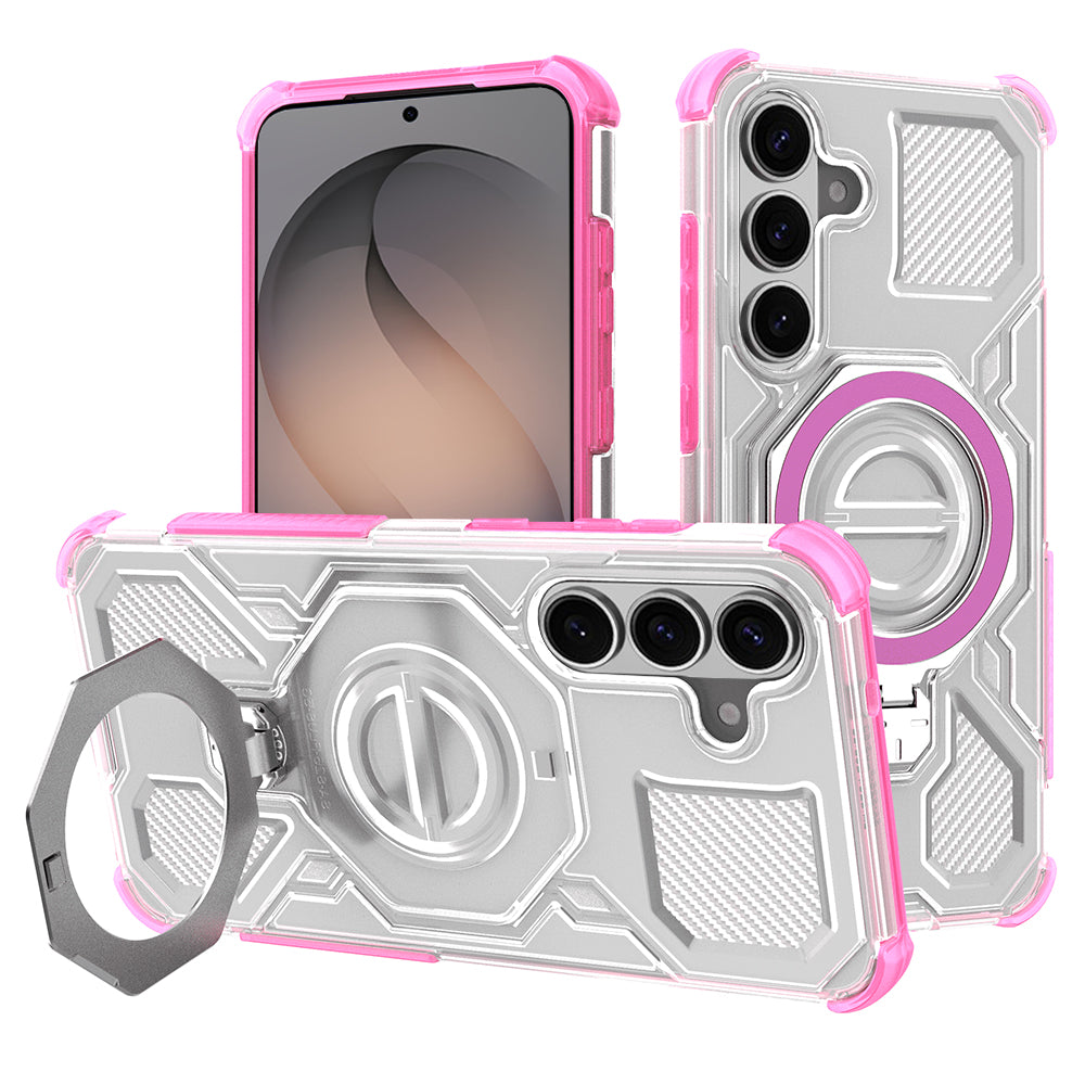 Kotelo Samsung Galaxy S26 S942:lle, Techsuit, Carbon Shield Pro, Pinkki