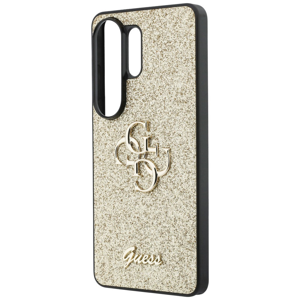 Kotelo Samsung Galaxy S26 Ultra S948:lle, Guess, Fixed Glitter Big 4G Metal Frame, Kultainen