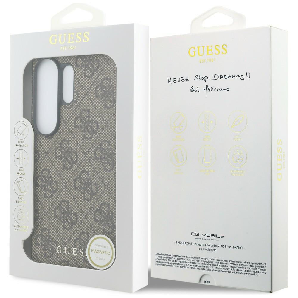 Suojakotelo Samsung Galaxy S26 Ultra S948:lle, Guess, 4G Classic Logo Charm, Ruskea