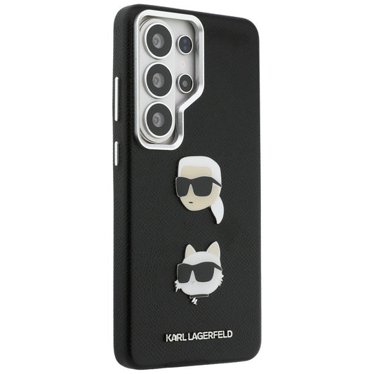 Suojakotelo Samsung Galaxy S26 Ultra S948:lle, Karl Lagerfeld, Saffiano Karl & Choupette's Head Pin, Musta