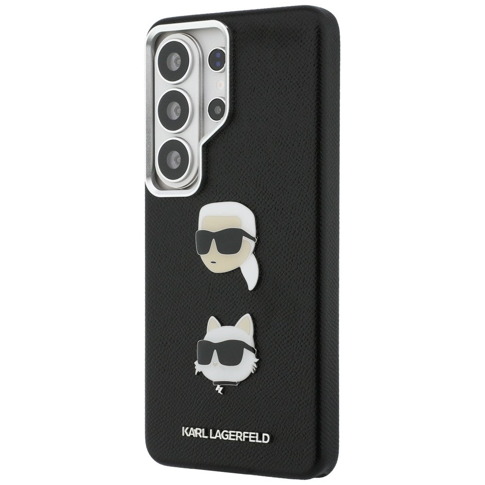 Suojakotelo Samsung Galaxy S26 Ultra S948:lle, Karl Lagerfeld, Saffiano Karl & Choupette's Head Pin, Musta