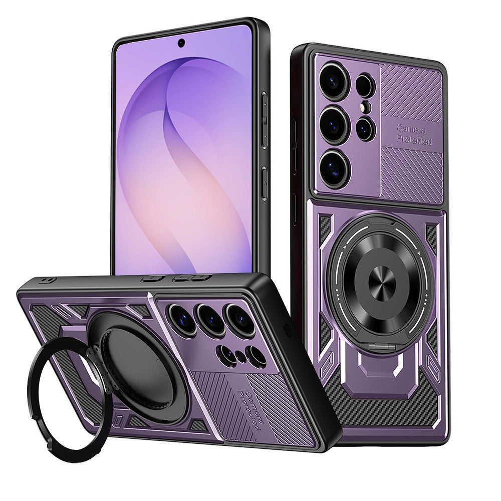 Kotelo Samsung Galaxy S26 Ultra S948:lle, Techsuit, RuggedCam, Violetti