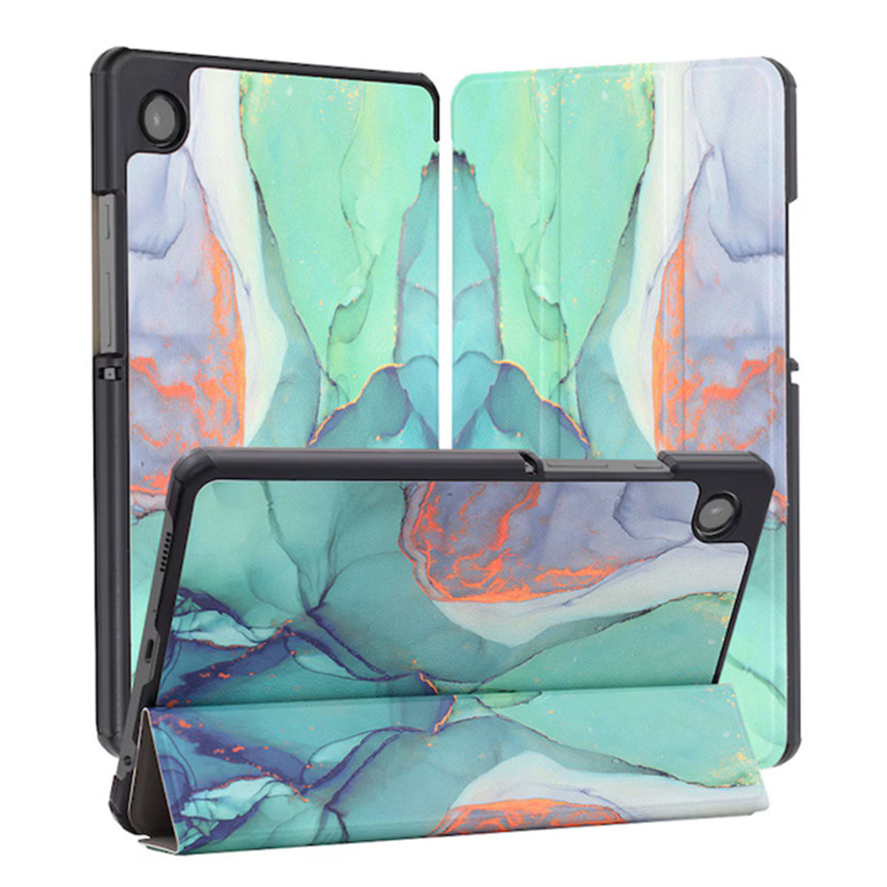 Kuori Samsung Galaxy Tab A11+ / Tab A9+ -tabletille, Techsuit, FoldPro Green Time, monivärinen