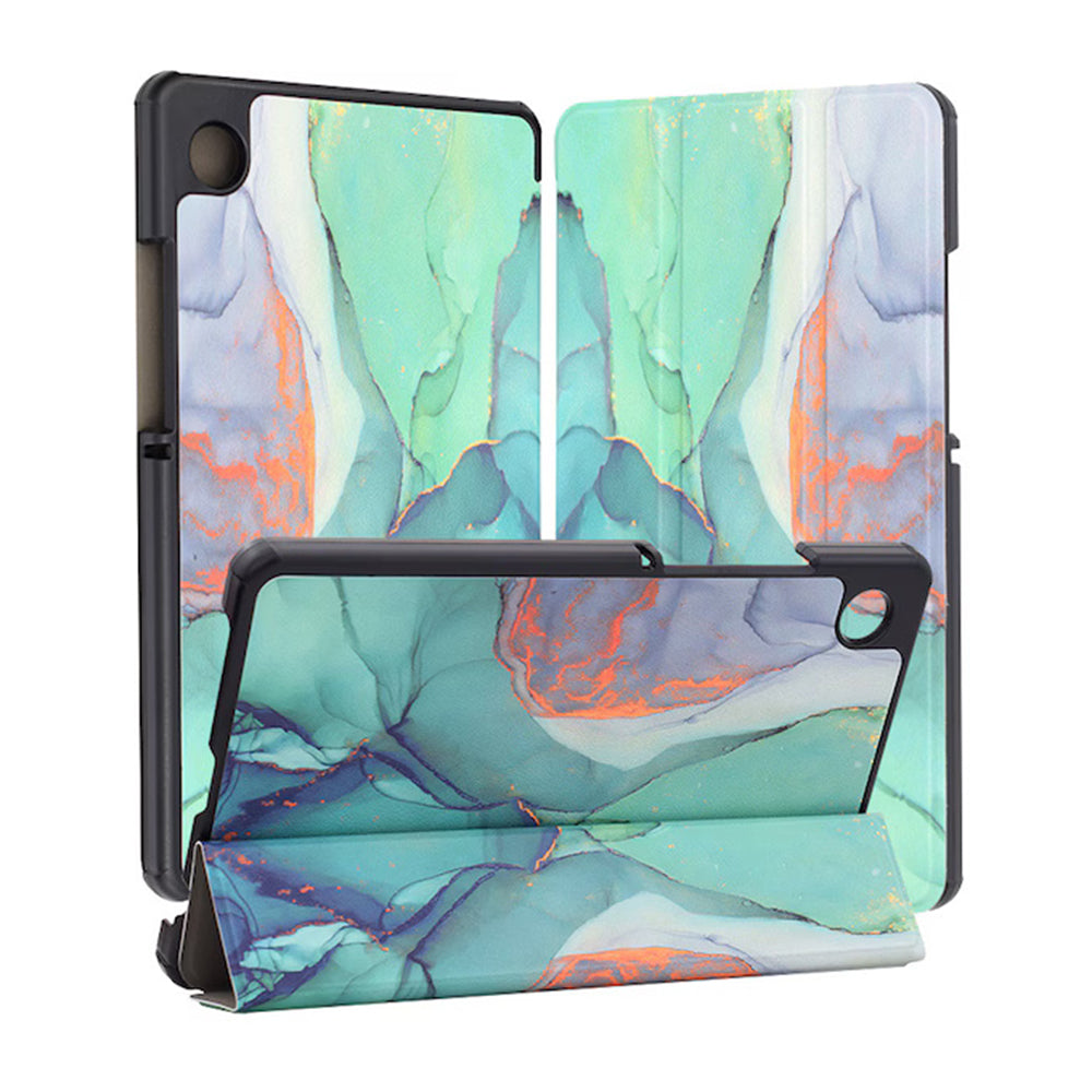 Kuori Samsung Galaxy Tab A11+ / Tab A9+ -tabletille, Techsuit, FoldPro Green Time, monivärinen
