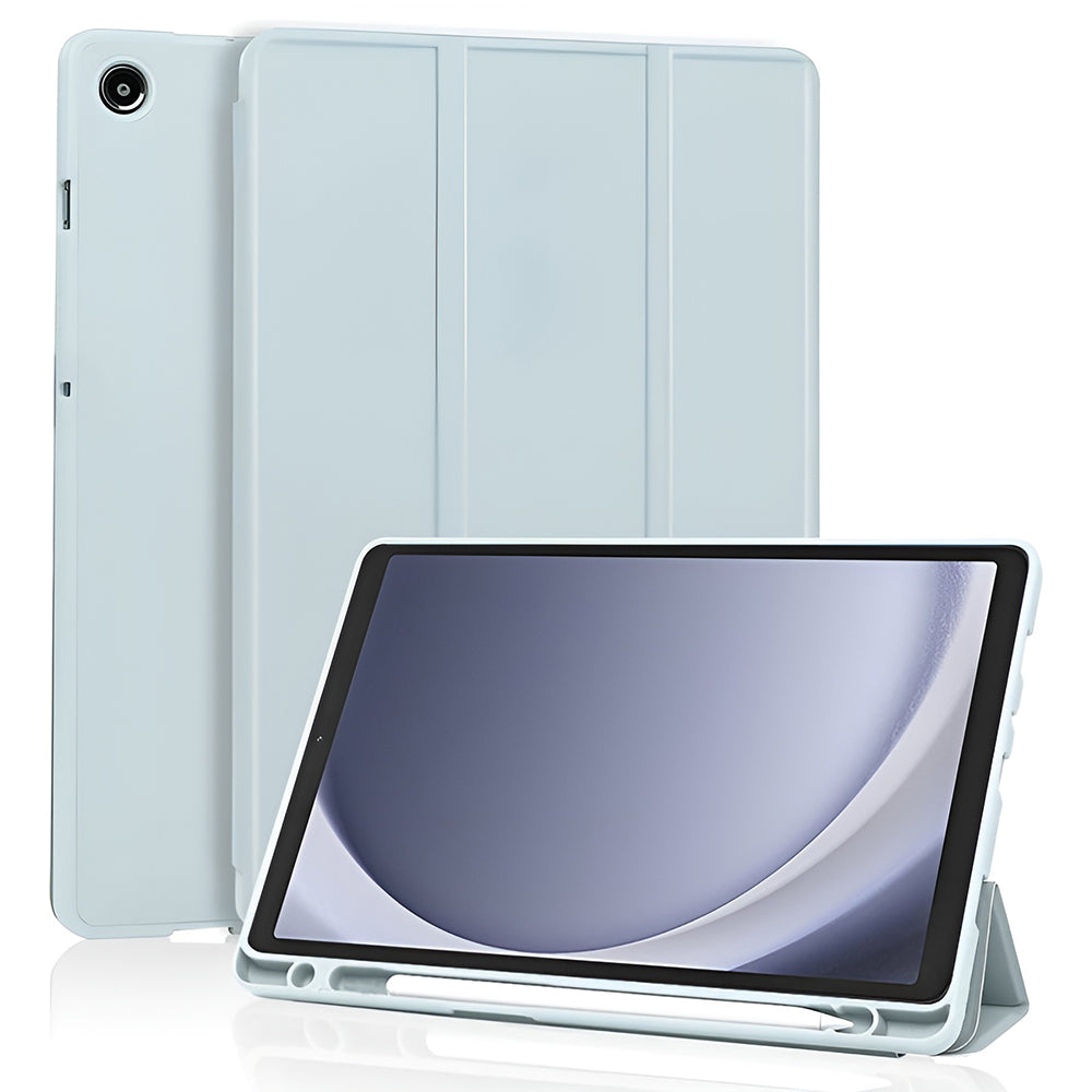 Kotelo Samsung Galaxy Tab A11 / Tab A9:lle, Techsuit, Flex Trifold Uusi Malli, Sininen