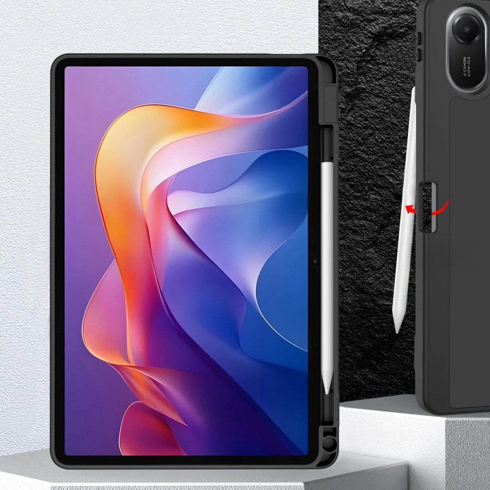 Kotelo Samsung Galaxy Tab A11 / Tab A9, Techsuit, Flex Trifold Uusi Malli, Harmaa